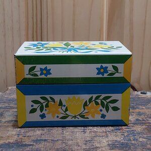 Vintage metal Syndicate Mfg Co recipe box